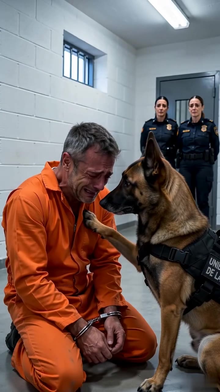 El emotivo reencuentro de un perro policía con su dueño encarcelado revela una verdad oculta