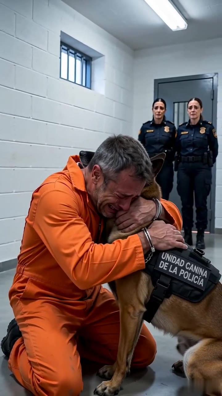 El emotivo reencuentro de un perro policía con su dueño encarcelado revela una verdad oculta
