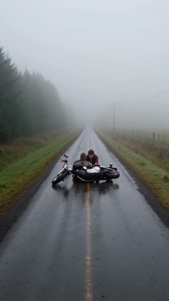 I Rescued an Injured Biker on a Misty Road and Found My Father