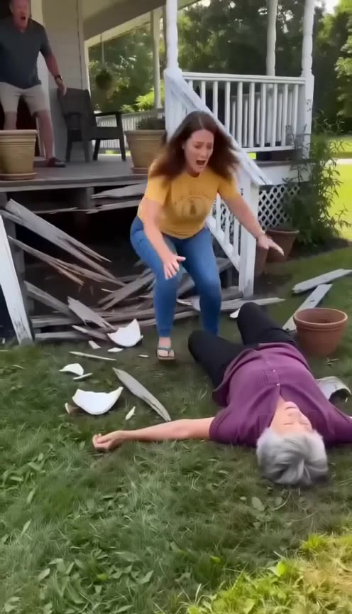 The Rotten Porch Collapsed Under My Mother, Revealing My Husband's Darkest Secret