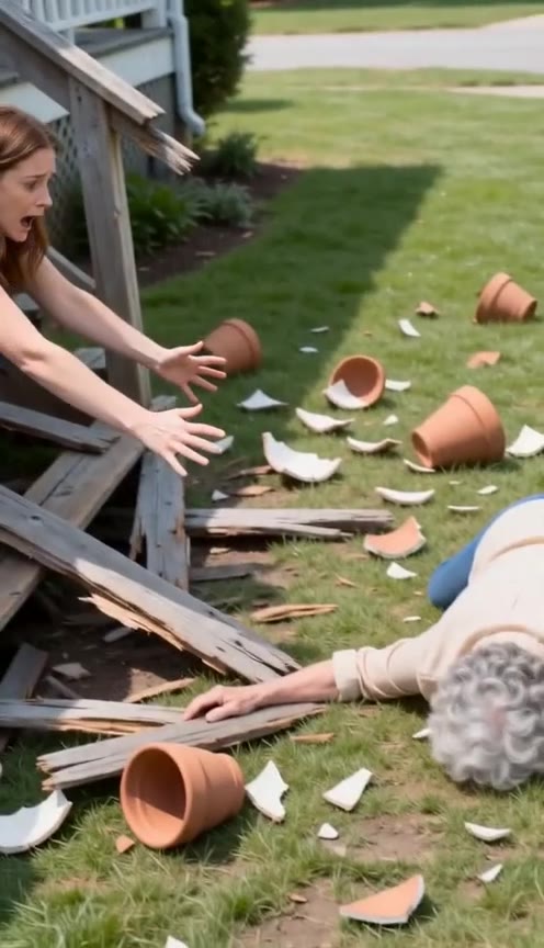 The Rotten Porch Collapsed Under My Mother, Revealing My Husband’s Darkest Secret