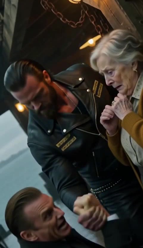 Ruthless Landlord Beats Down Grandma, Then a Mysterious Biker Steps In...