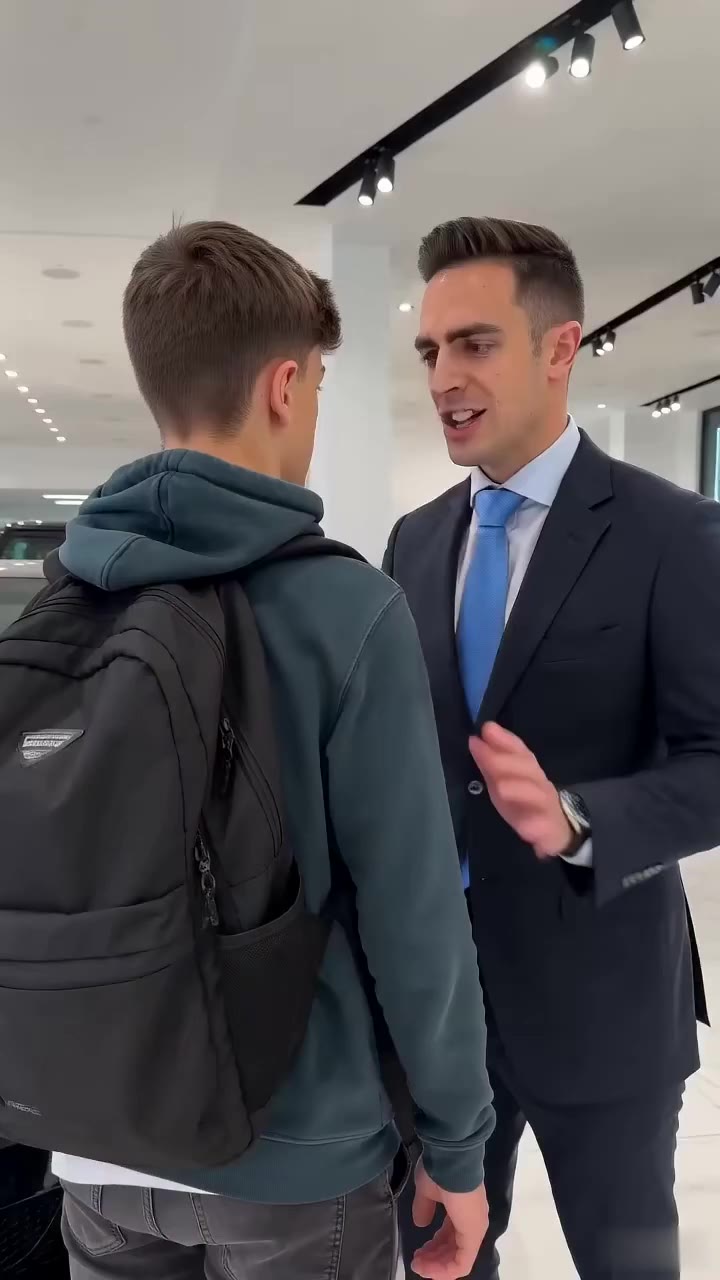 A Salesman Shoved a Teenager in a Backpack—Then the Family Butler Knelt Before Him