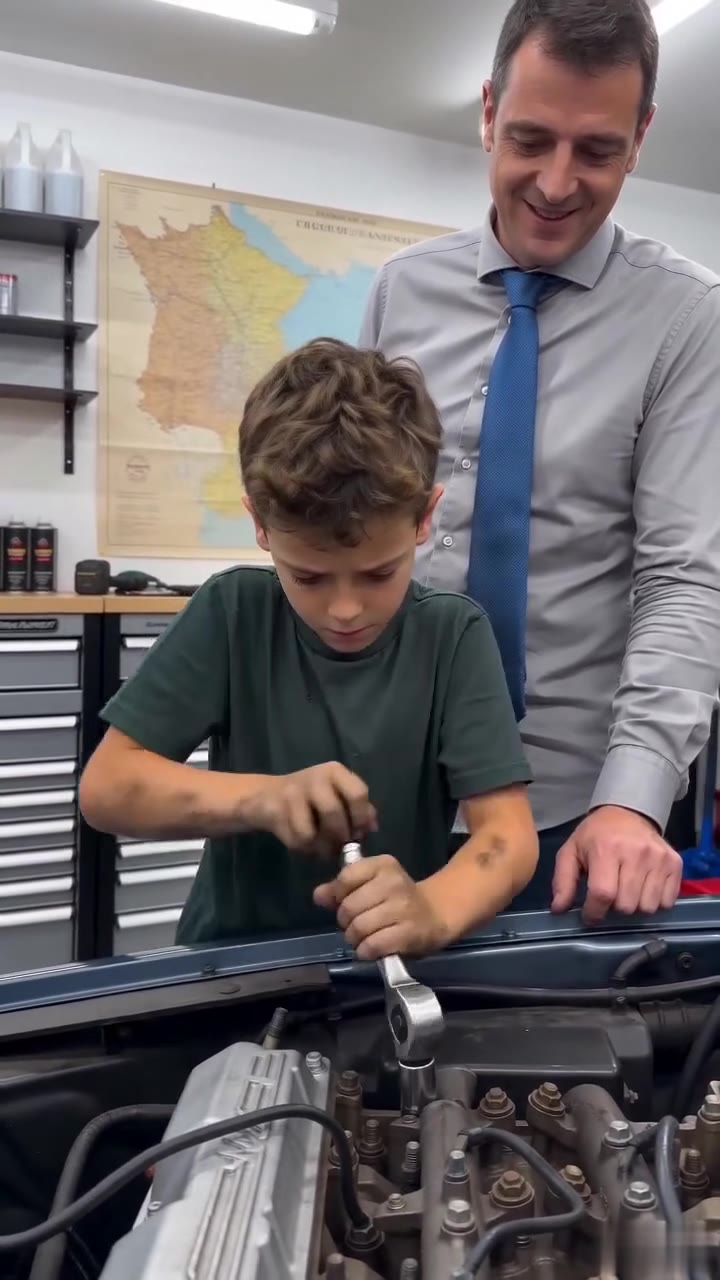 Mon mari en costume a rejoint notre fils au garage, révélant un secret bouleversant