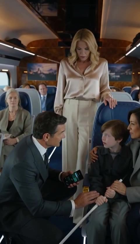 She Mocked a Blind Boy on the Train — Until the Billionaire Showed His Keycard