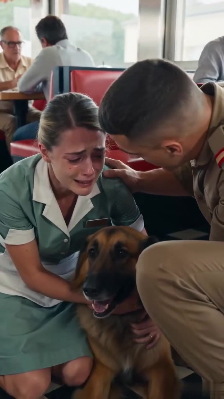 Un soldat s'interpose pour sauver une serveuse humiliée et son chien maltraité