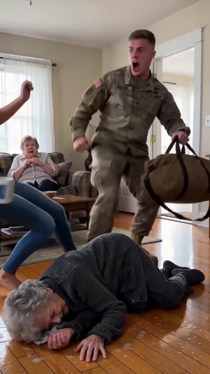 A Soldier Returns From War and Catches His Family Abusing His Grandmother