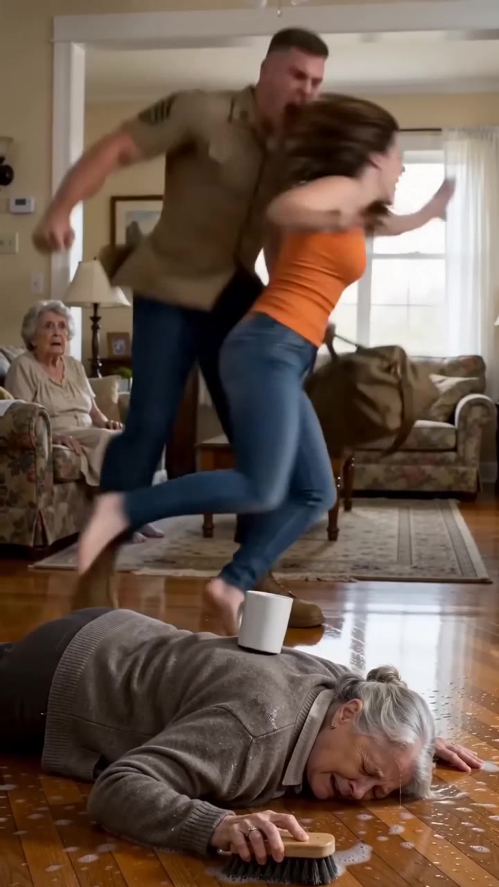 A Soldier Returns Home Early and Catches His Sister-in-Law Cruelly Mistreating His Grandmother