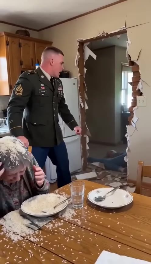 A Soldier Returns Home to Find His Wife Abusing His Elderly Mother