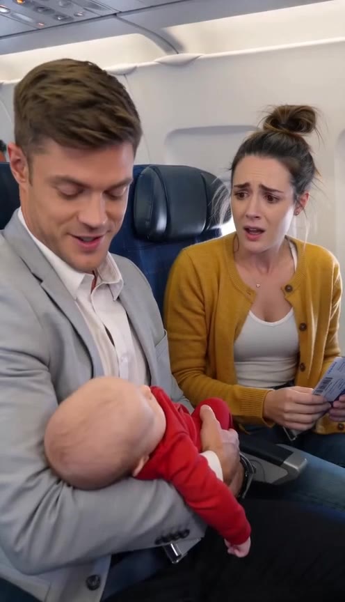 A Stranger on a Flight Soothes a Crying Baby and Discovers a Hidden Danger