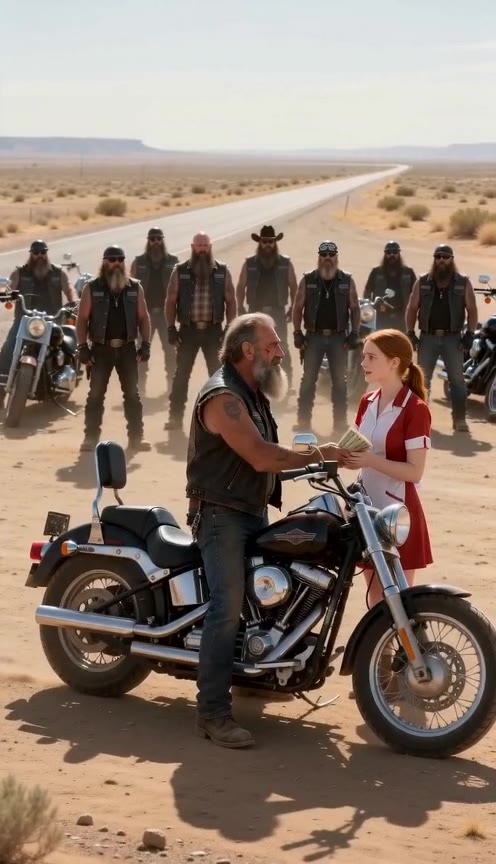 A Struggling Waitress Fed a Biker for Free, Then His Entire Crew Rode Back