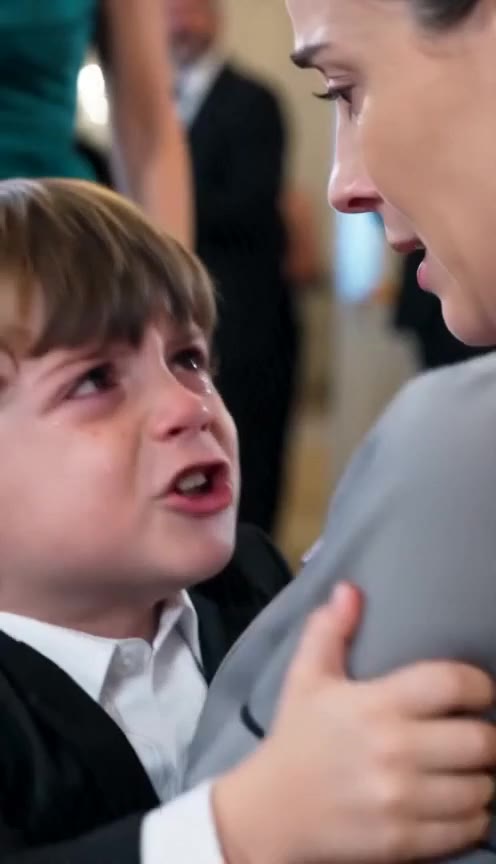 A Tearful Boy Rejects His Wealthy Mother at a Gala, Revealing a Dark Family Secret