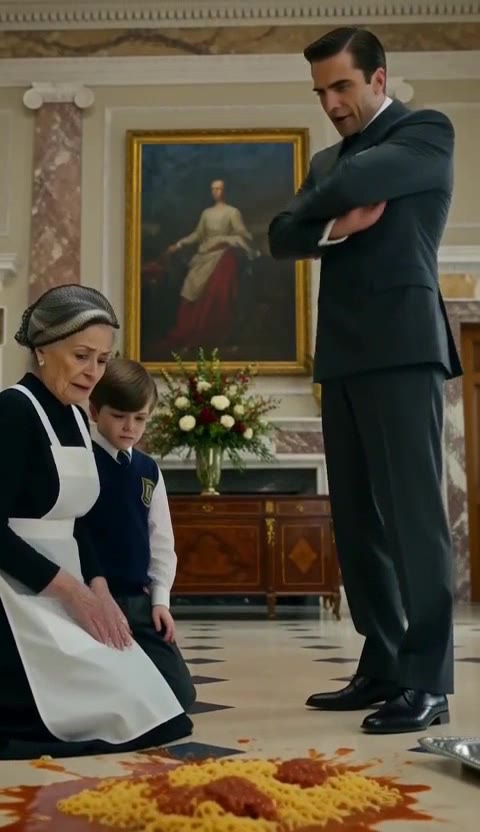 They Made My Mom Kneel for Spilled Pasta—Until Her Billionaire Son Walked In