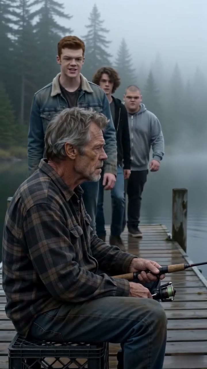 Three Punks Kicked An Old Man's Fishing Pole, Unaware Of Who He Really Was