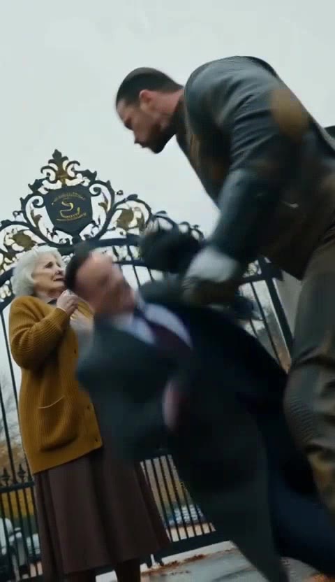 Thug Landlord Beats Elderly Woman, Then A Mysterious Biker Appears To Save Her!