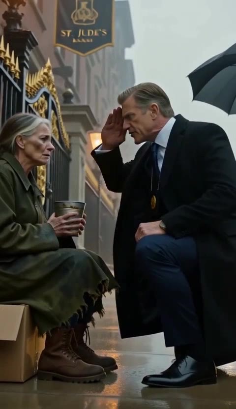 Veteran Shivering On Sidewalk Reveals Shocking Past To Billionaire Who Fired Bully Banker