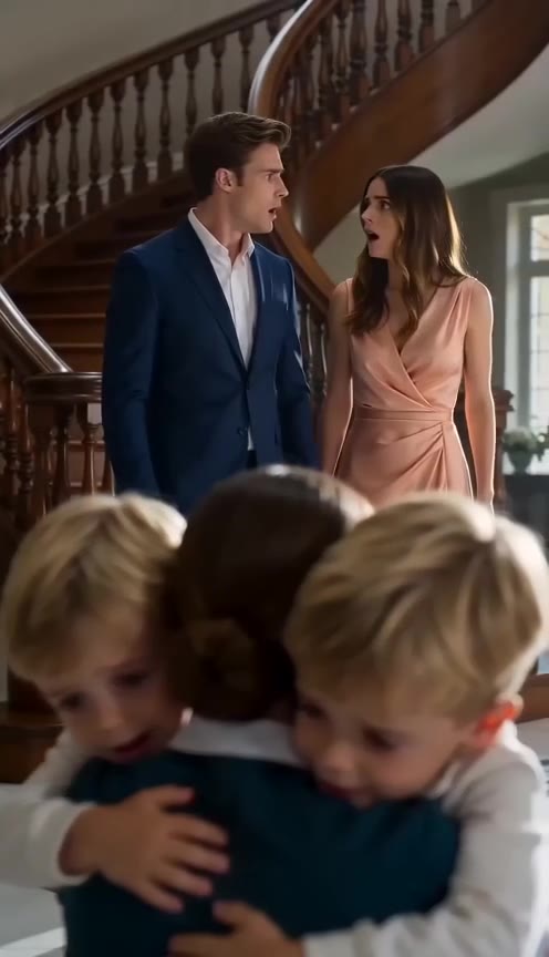 The Wealthy Couple's Triplets Run to the New Maid Crying "Mommy, Don't Leave"