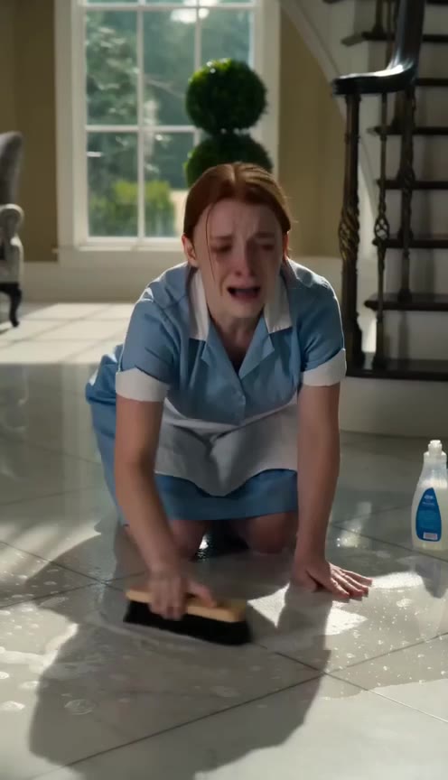 My Wealthy Father Found Me Scrubbing Floors For His Cruel New Wife