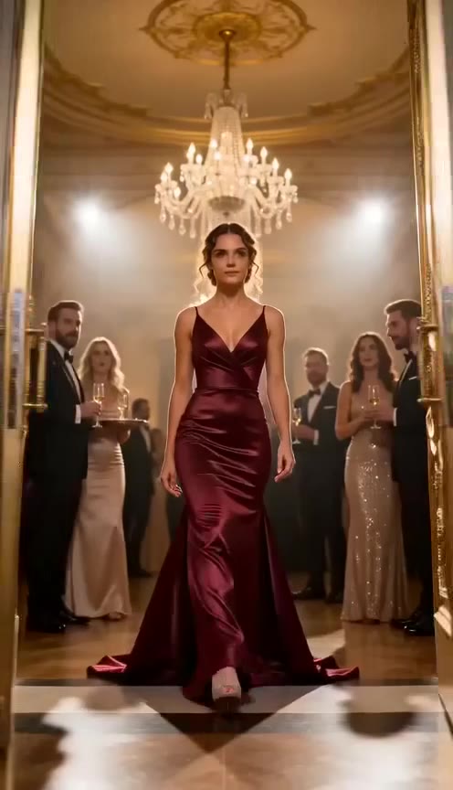 A Wealthy Heir Mocked His Waitress, but Her Crimson Gown Changed Everything