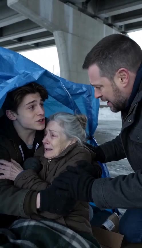 A Wealthy Man Finds His Freezing Mother Kept Warm by a Homeless Teen