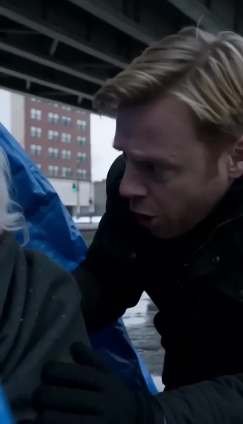 A Wealthy Man Finds His Missing Mother Freezing Under a Bridge with a Kind Stranger